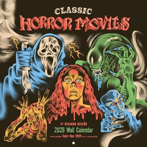 Classic Horror Movies 2026 Wall Calendar Chronicle Books