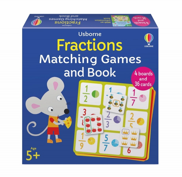 Fractions Matching Games and Book Usborne Publishing