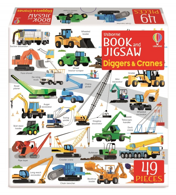 Usborne Book and Jigsaw Diggers and Cranes Usborne Publishing