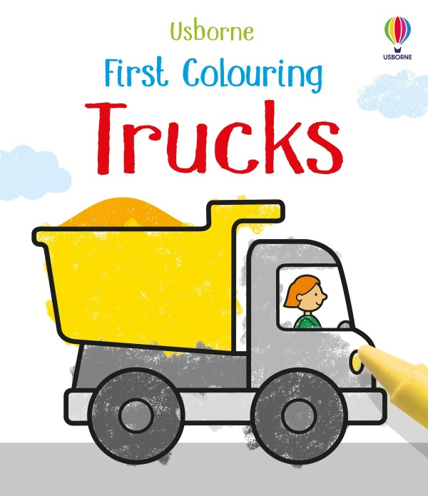 First Colouring Trucks Usborne Publishing