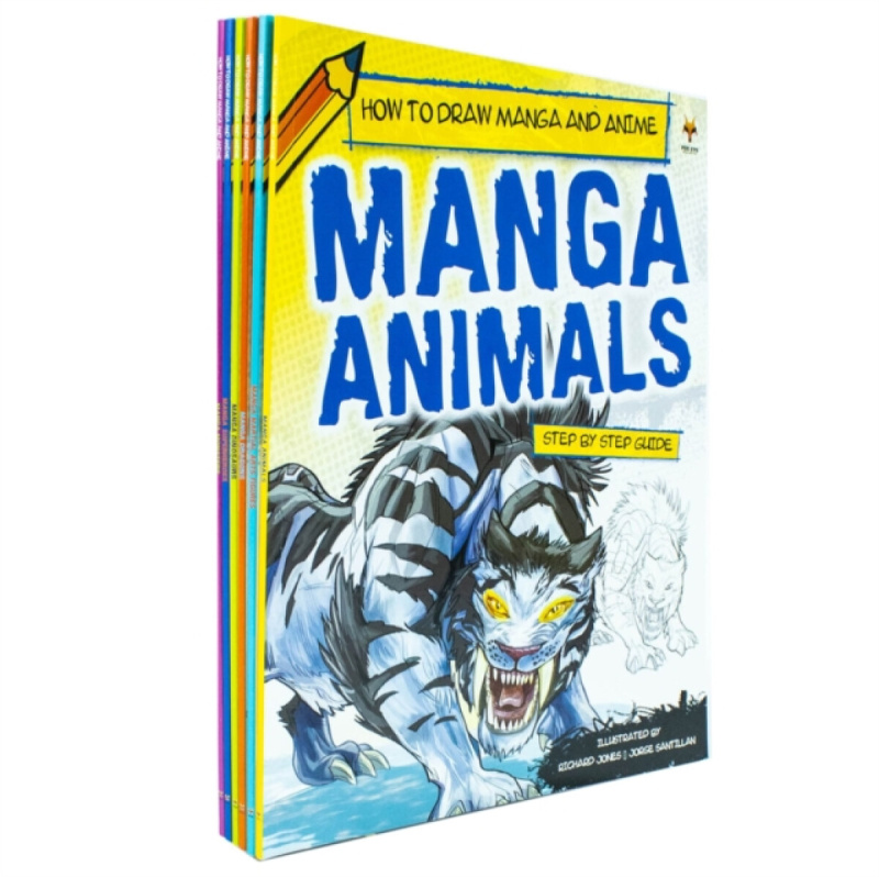 Fox Eye Publishing Step-by-Step Guide to Drawing Manga and Anime; 6-Book Set - Thadha Salma