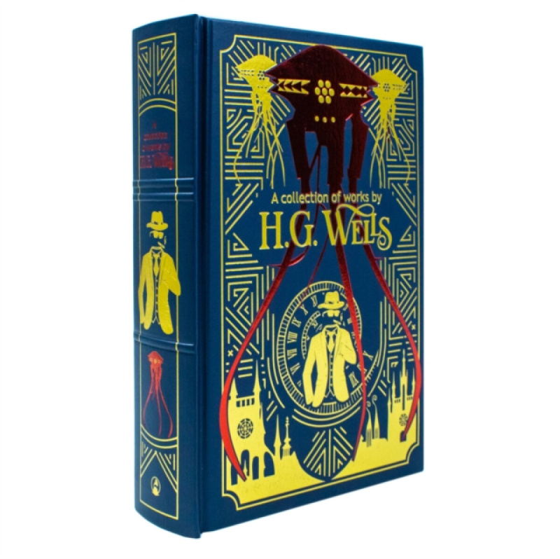 Classic Edition A Collection of Works by H.G. Wells - Leather Bound - Wells H G