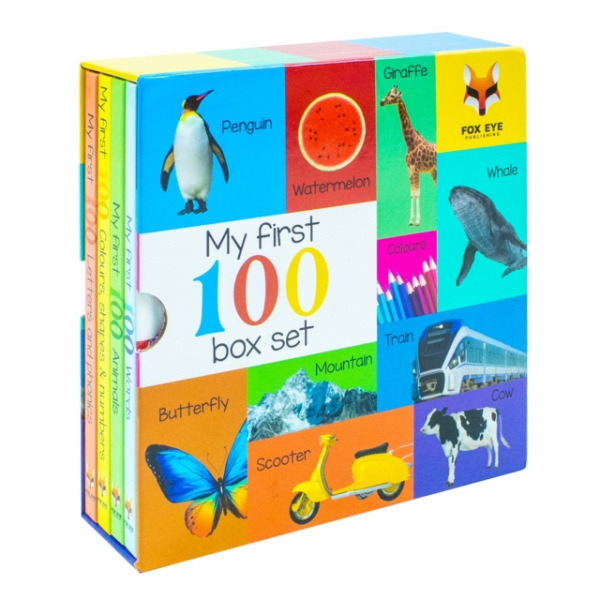 Fox Eye Publishing My First 100 Words; 4-Board Book Set - Thadha Salma