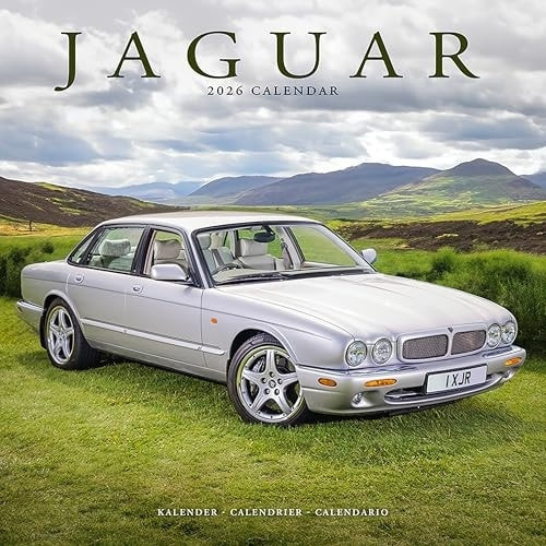 Jaguar Calendar 2026  Square Car Wall Calendar - 16 Month Avonside Publishing Ltd