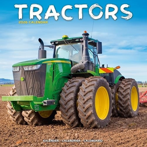 Tractors Calendar 2026  Square Wall Calendar - 16 Month Avonside Publishing Ltd