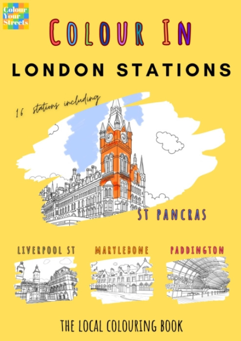 Colour Your Streets London Stations Colouring Book (A4) - Colour Your Streets