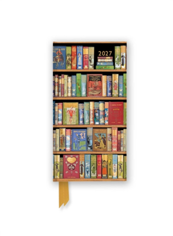 Flame Tree Publishing Bodleian Libraries: Bookshelves 2027 Luxury Slimline Pocket Diary Planner - Week to View