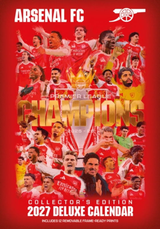 Danilo Promotions Limited Arsenal FC 2027 A3 Deluxe Calendar