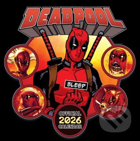 Oficiální nástěnný kalendář 2026 Marvel: Deadpool s plakátem (SQ 30,5 x 30,5|61 cm)