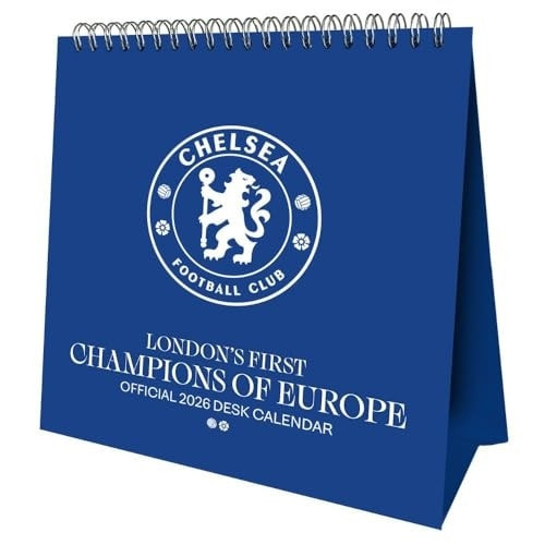 CHELSEA FC 2026 DESK EASEL CALENDAR Danilo Promotions Limited