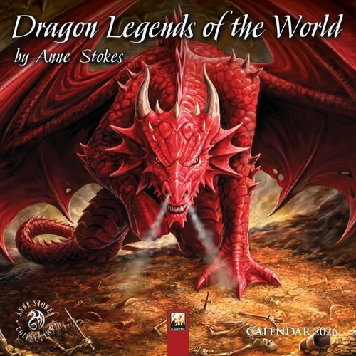 Anne Stokes: Dragon Legends of the World Mini Wall calendar 2026 (Art Calendar) Flame Tree Publishing