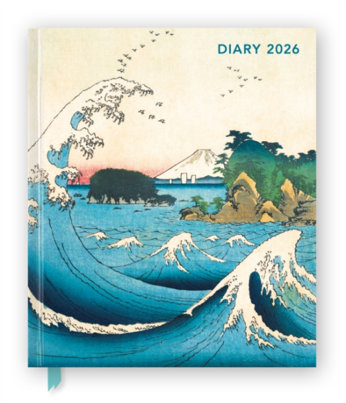 Flame Tree Publishing Japanese Woodblocks 2026 Desk Diary Planner - Week to View, Illustrated Throughout
