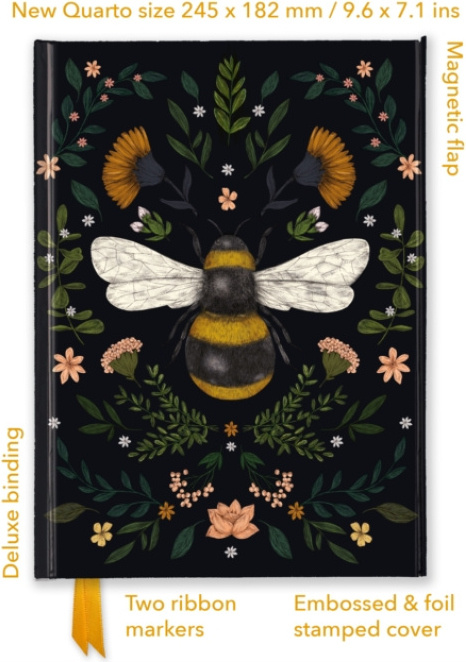 Jade Mosinski: Bee (Foiled Quarto Journal) Flame Tree Publishing