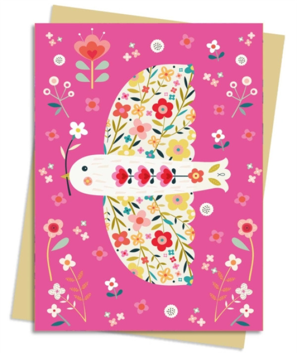 Flame Tree Publishing Bee Brown: Pink Floral Dove Greeting Card Pack