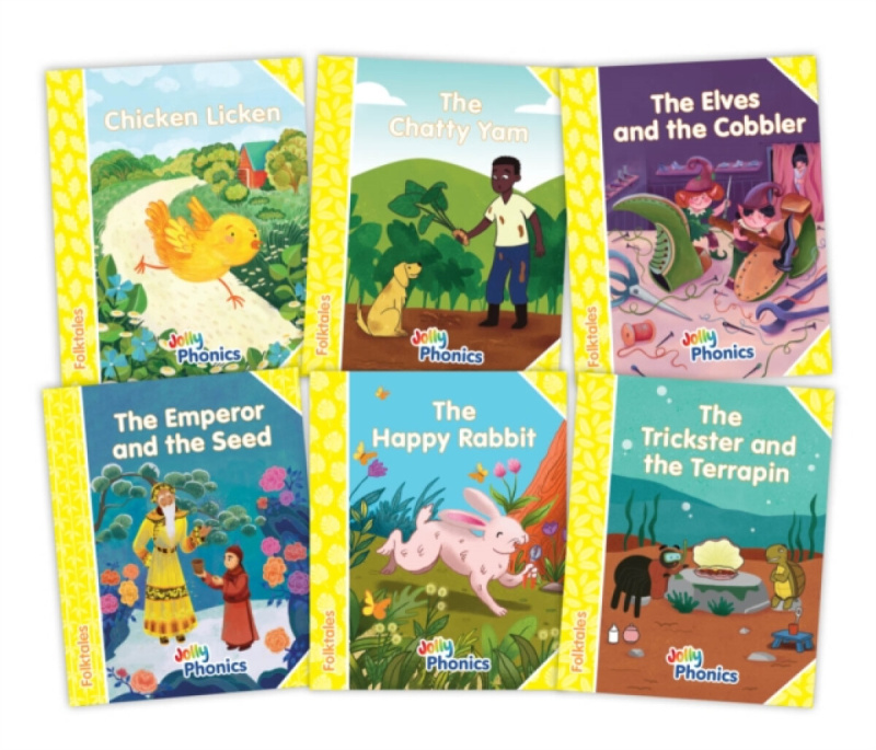 Jolly Phonics Folktales Yellow Readers (Level 2) Complete Set (1-6) - Emily Guille-Marrett
