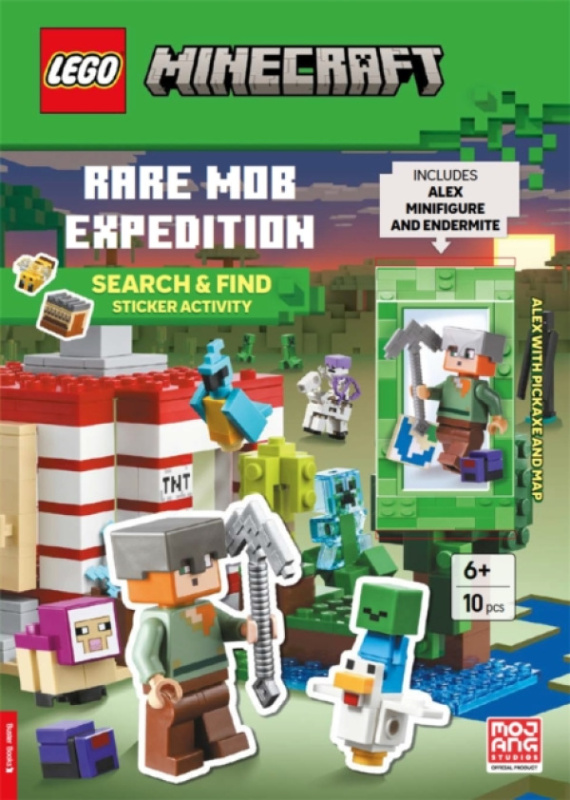 Michael O'Mara Books Ltd LEGO® Minecraft®: Rare Mob Expedition Search & Find Sticker Activity Book (with Alex minifigure and Endermite) - LEGO® a Buster Books