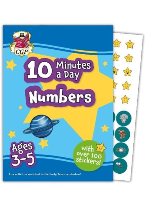 10 Minutes a Day Numbers for Ages 3-5 (with reward stickers) Coordination Group Publications Ltd (CGP)