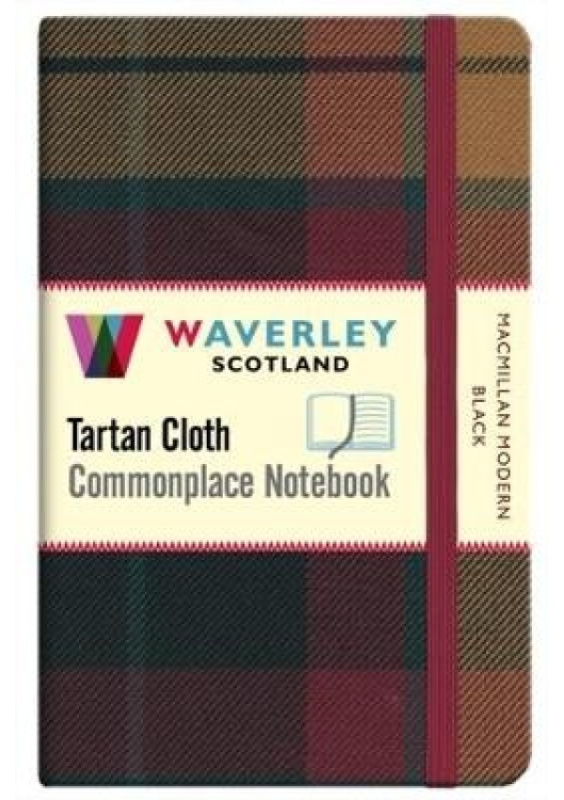 MacMillan Modern Black:, Waverley Genuine Tartan Cloth Commonplace Notebook (9cm x 14cm) The Gresham Publishing Co. Ltd