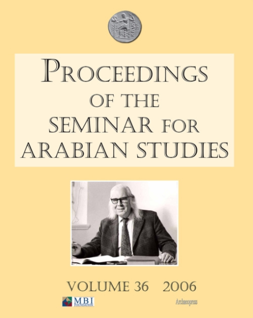 Archaeopress Proceedings of the Seminar for Arabian Studies Volume 36 2006