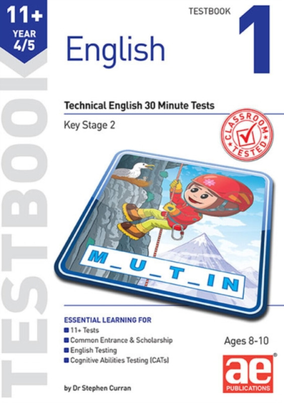 Accelerated Education Publications Ltd 11+ English Year 4/5 Testbook 1 - Curran, Dr Stephen C a McMahon, Autumn