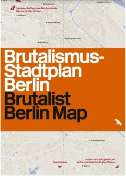 Brutalist Berlin Map, Brutalismus-stadtplan Berlin Blue Crow Media