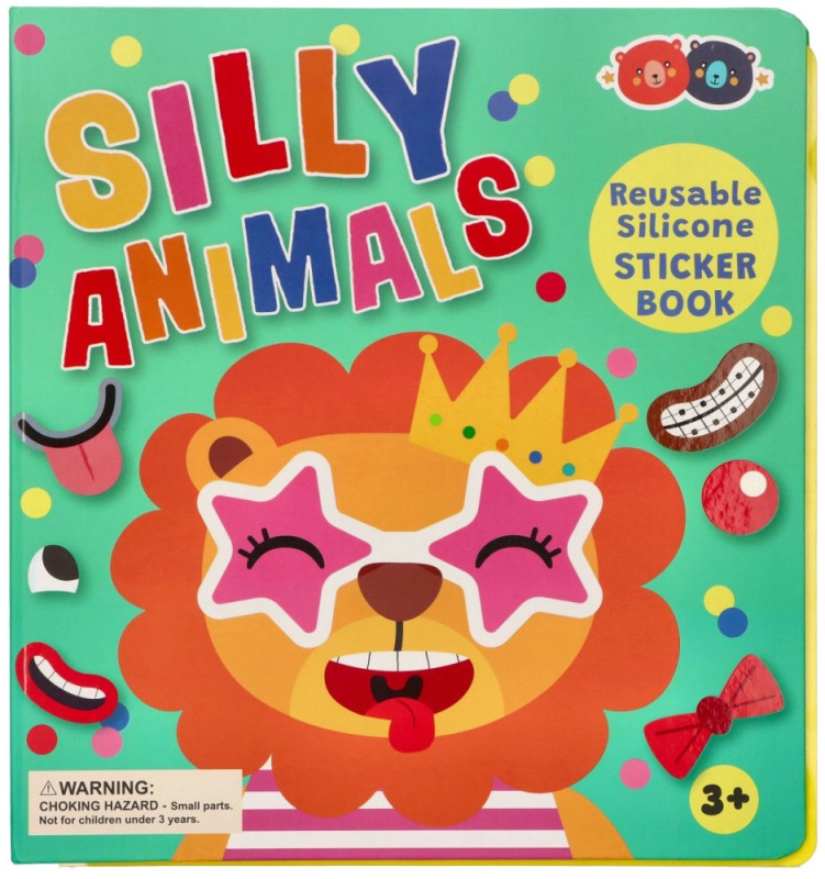 Silikonové samolepky s knížkou – veselé zvířátka