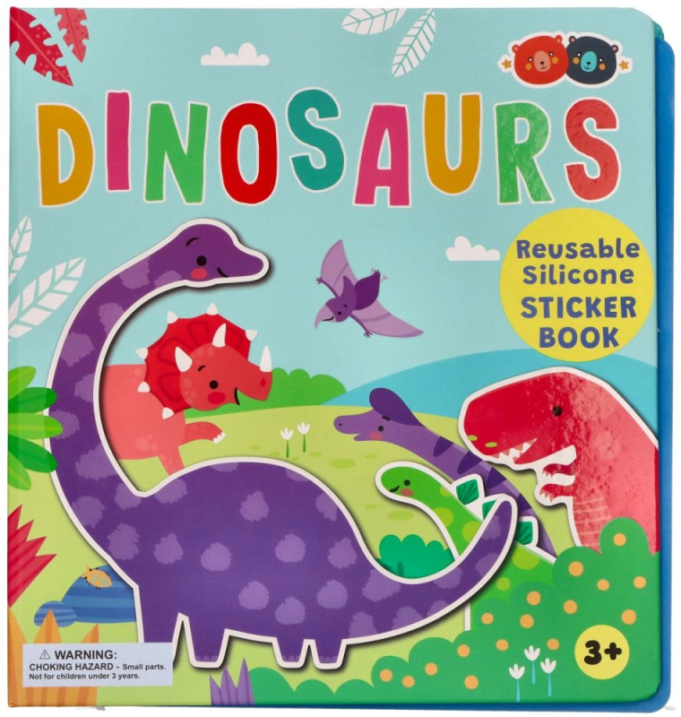 Silikonové samolepky s knížkou dinosauři