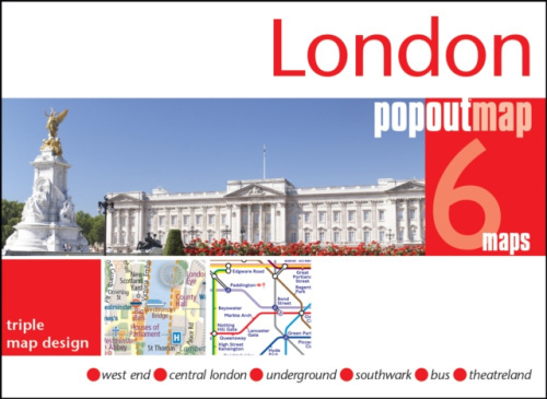 London PopOut Map - 3 pop up maps in 1 pocket size format, pop up city map and tube map of London Heartwood Publishing