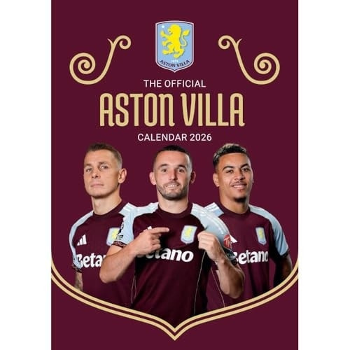 ASTON VILLA FC 2026 A3 CALENDAR GRANGE COMMUNICATIONS LTD