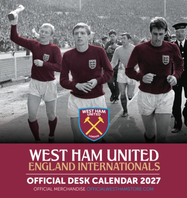 GRANGE COMMUNICATIONS LTD West Ham United FC 2027 Desk easel Calendar