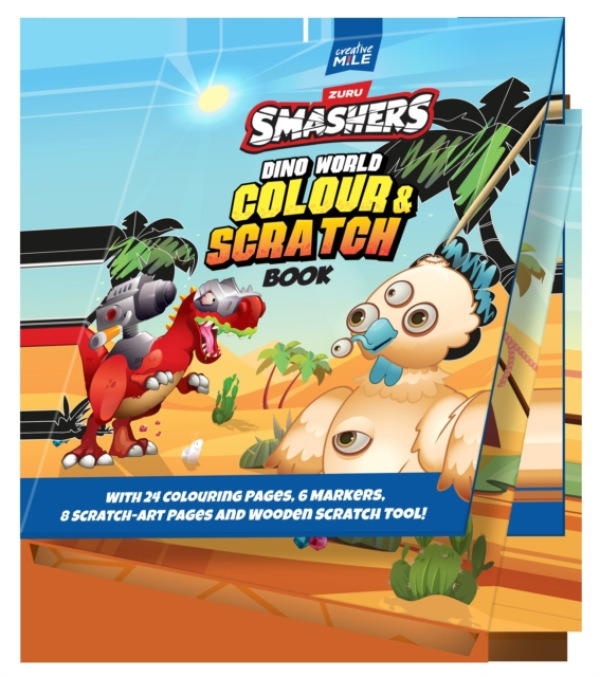 Five Mile Smashers Dino World Colour and Scratch Book - Mile, Creative