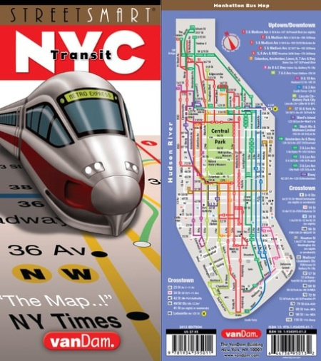 Streetsmart NYC Transit Map by Vandam, Transit Edition VanDam