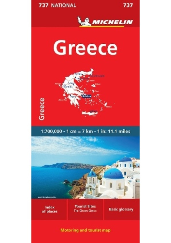 Greece - Michelin National Map 737, Map Michelin Editions des Voyages