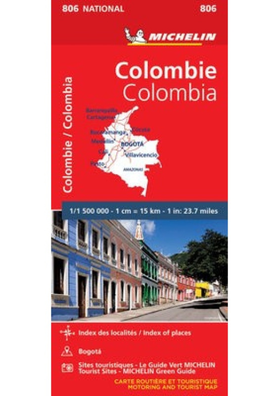 Colombia - Michelin National Map 806, Map Michelin Editions des Voyages