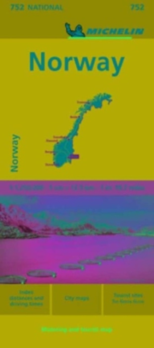 Norway - Michelin National Map 752 Michelin Editions des Voyages