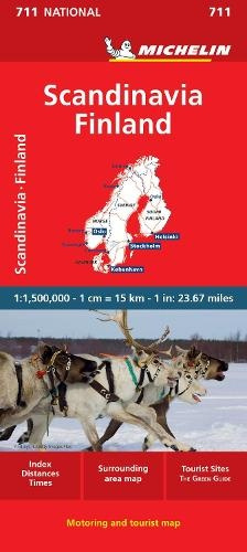 Scandinavia a Finland - Michelin National Map 711, Map Michelin Editions des Voyages
