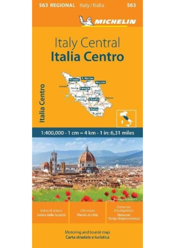 Italy Centre - Michelin Regional Map 563, Map Michelin Editions des Voyages