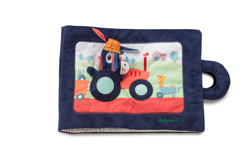 Lilliputiens dětská textilní knížka oslík Ignác na farmě BM0020