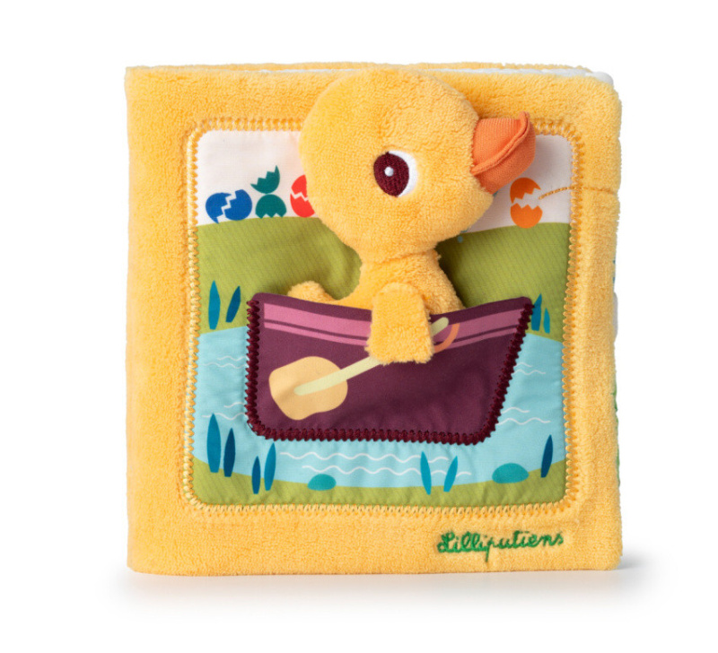 Textilní knížka Kačer Gaspard na farmě