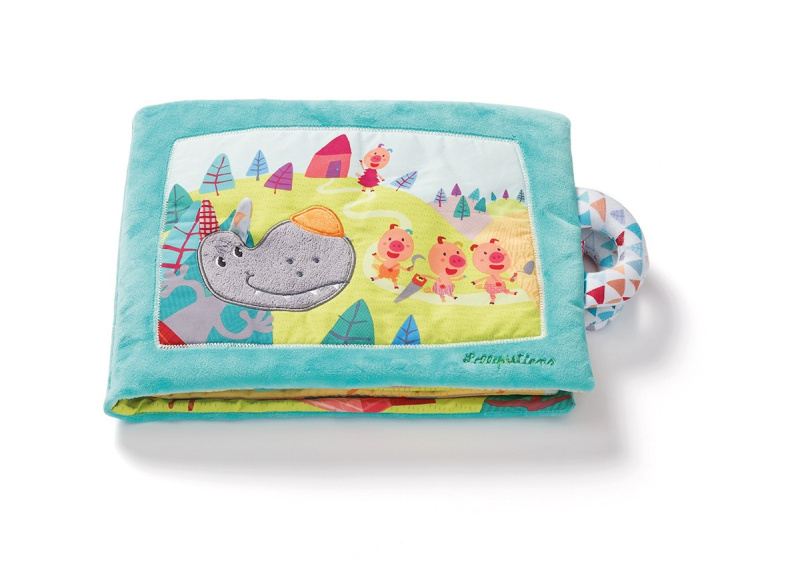 Lilliputiens - Textilní knížka - tři malá prasátka