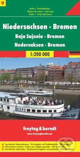 Niedersachsen-Bremen/Dolní Sasko,Brémy 1:200T/automapa