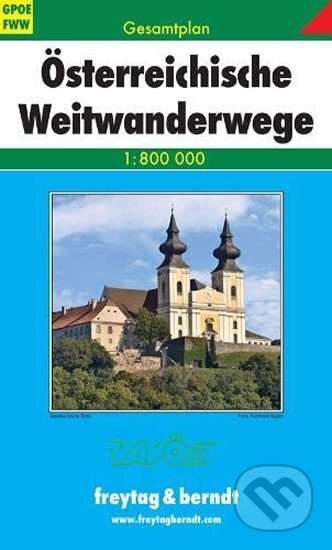Österreichische Wei Gesamtplan 1:800 000/Rakouské dálkové turistické trasy