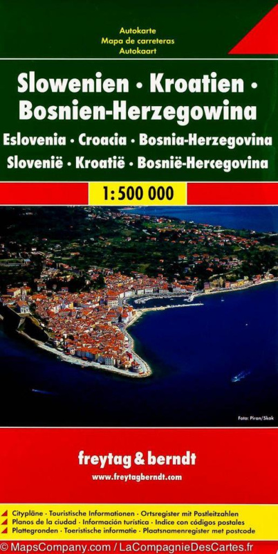 Slowenien, Kroatien, Bosnien-Herzegowina 1:500 000