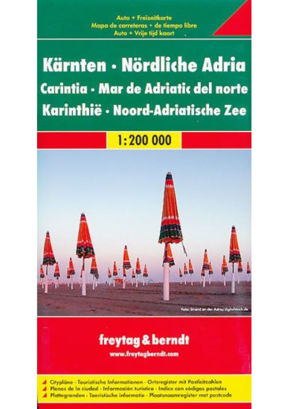 AK 716 Korutany, severní Jadran 1:200 000 / automapa + mapa volného času Freytag-Berndt und Artaria KG