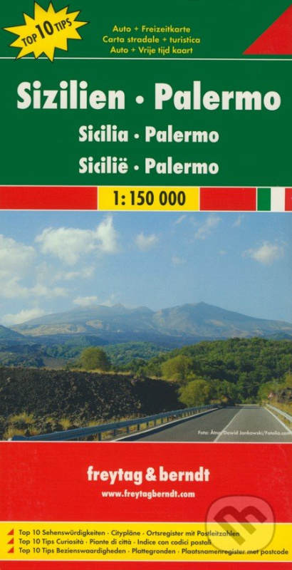 Sizilien, Palermo 1:150 000 (Automapa - Platná do r. 2019)