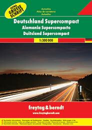 Deutschland Supercompact/Německo 1:300 (autoatlas kompakt, spirála, extra velké písmo)