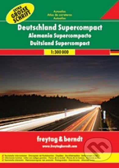 Deutschland Supercompact/Německo 1:300 (autoatlas kompakt, spirála, extra velké písmo)