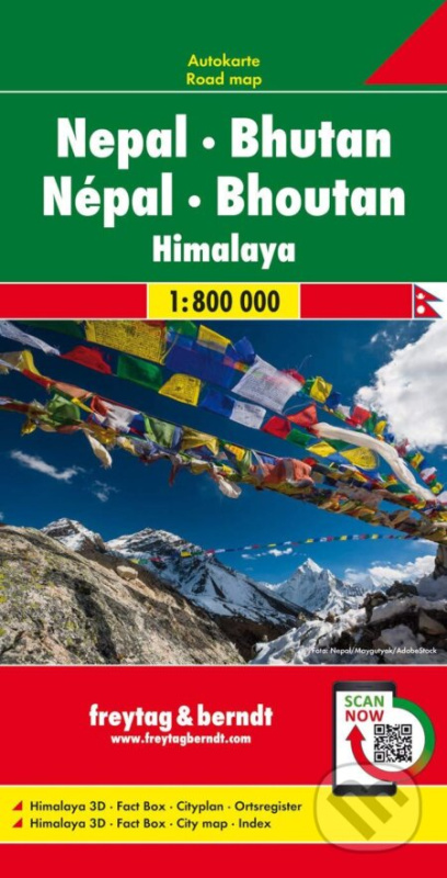 Nepál - Bhutan 1:800 000