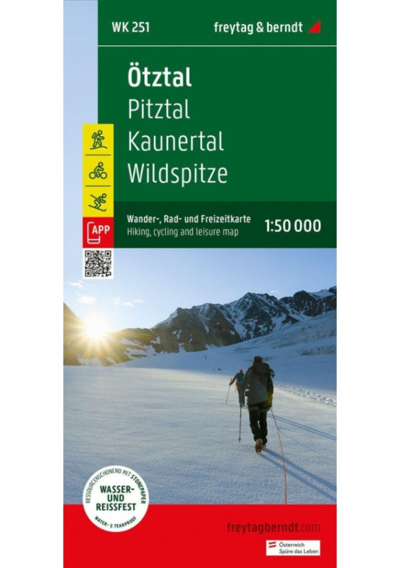 Ötztal 1:50 000 / turistická, cyklistická a rekreační mapa Freytag-Berndt und Artaria KG