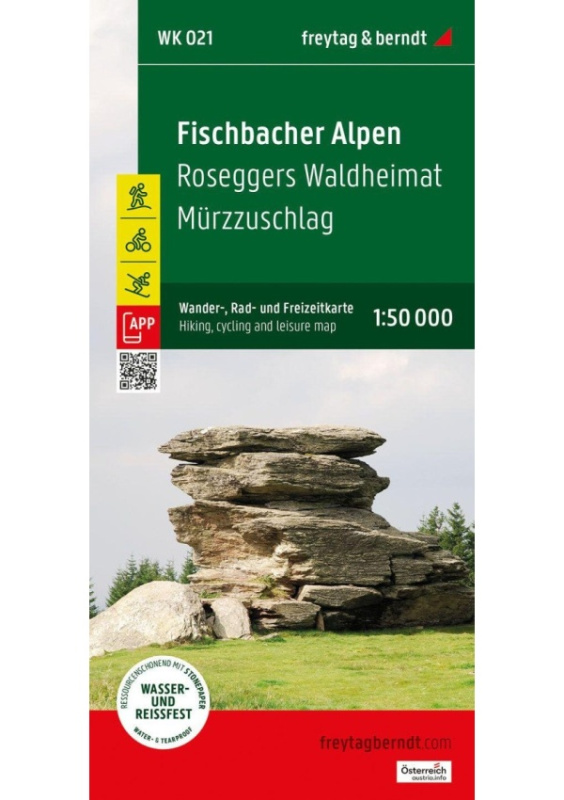 Fischbacherské Alpy 1:50 000 / turistická, cyklistická a rekreační mapa Freytag-Berndt und Artaria KG